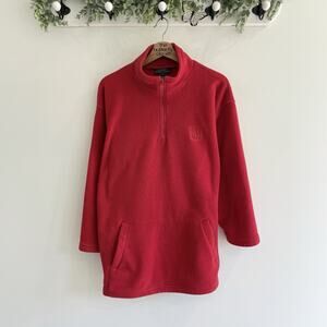 Vintage Polo Ralph Lauren 1/4-zip fleece Long sweatshirt in red Size M